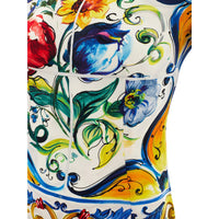 Dolce & Gabbana Elegant Maiolica Print Silk Top