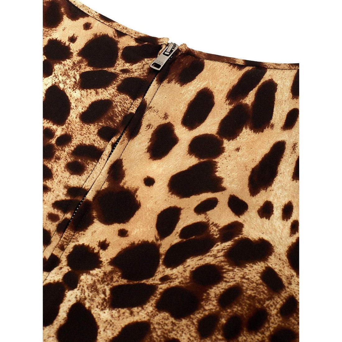 Dolce & Gabbana Elegant Leopard Print Silk Cropped Top