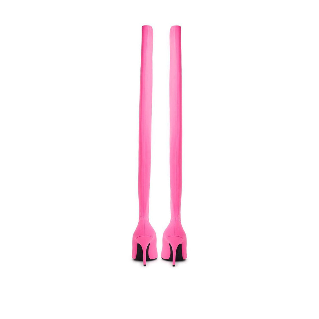 Balenciaga Neon Pink Over-the-Knee Statement Boot