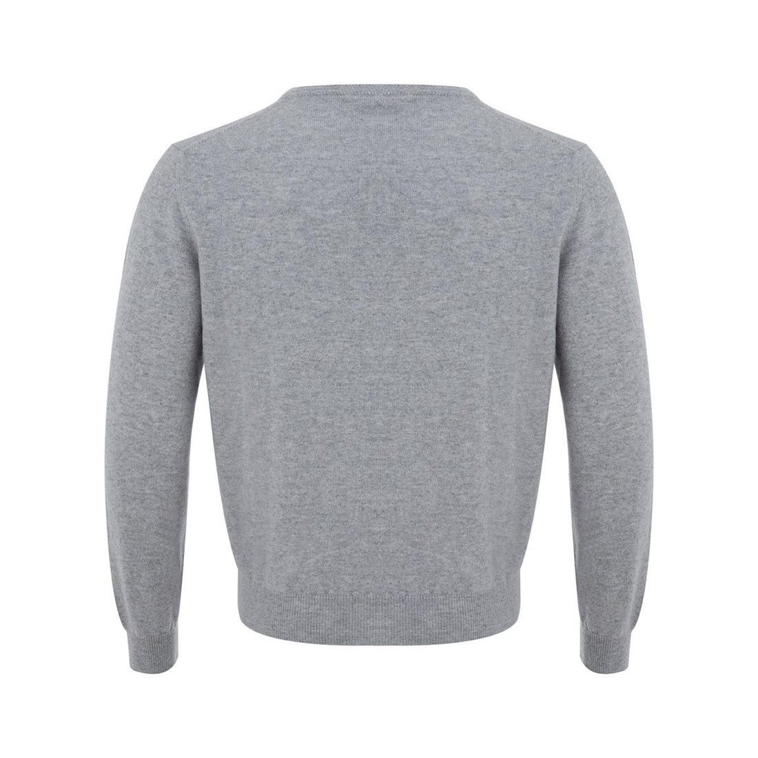 Colombo Elegant Grey Cashmere V-Neck Sweater