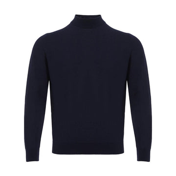 Colombo Blue Navy Cashmere Mock Neck Sweater