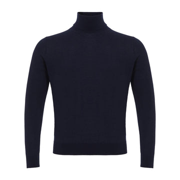 Colombo Blue Navy Cashmere Turtle Neck Sweater
