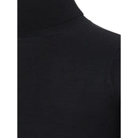 Colombo Elegant Black Cashmere Silk Blend Sweater