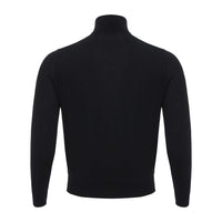 Colombo Elegant Black Cashmere Silk Blend Sweater