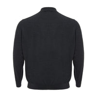 Colombo Elegant Dark Grey Cashmere Silk Sweater