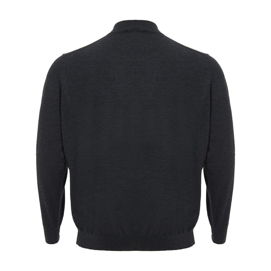 Colombo Elegant Dark Grey Cashmere Silk Sweater