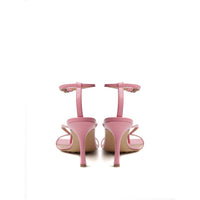 Bottega Veneta Elegant Pink Nappa Leather Stretch Sandals