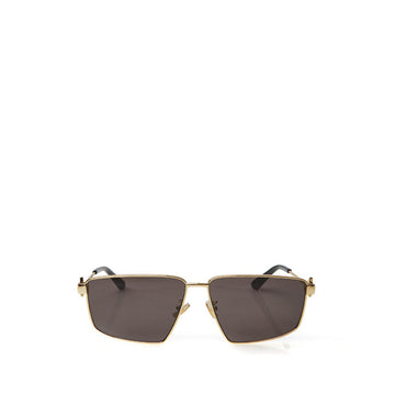 Bottega Veneta Elegant Gold Metal Squared Sunglasses