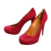 Gucci Women's Raspberry Suede Platform Pump Shoes