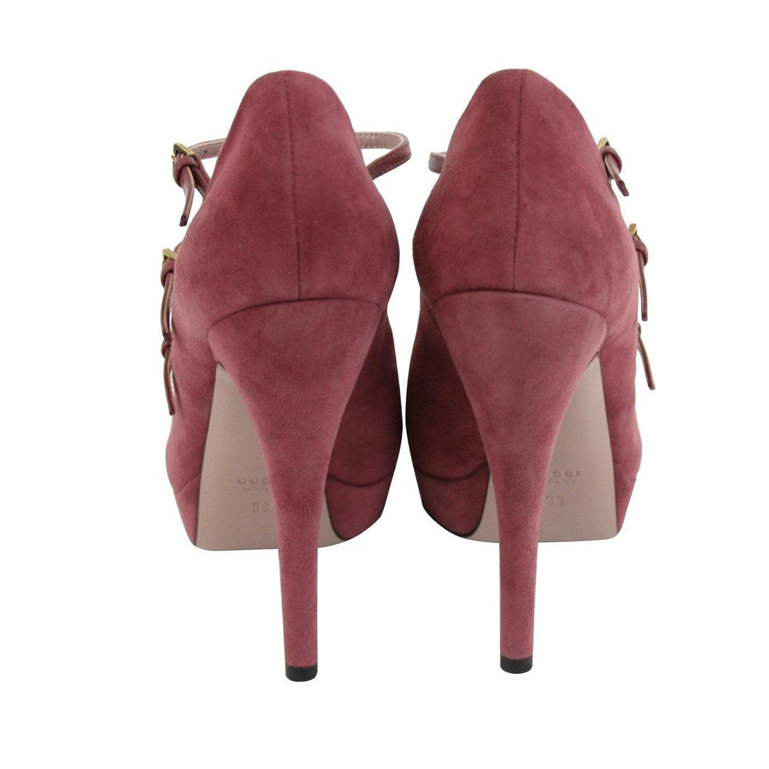 Gucci Women Tibet Red Suede High Heel Pump Shoes