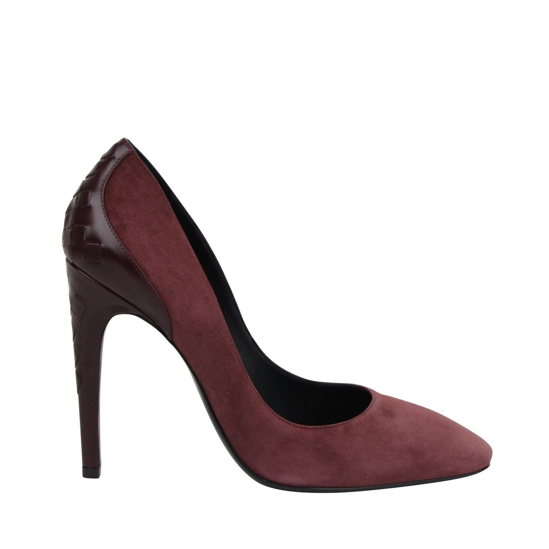 Bottega Veneta Women's Dark Rose Suede Leather Luxe Heels