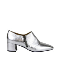 Bottega Veneta Bottega Veneta Women's Metallic Silver Leather Ankle Booties