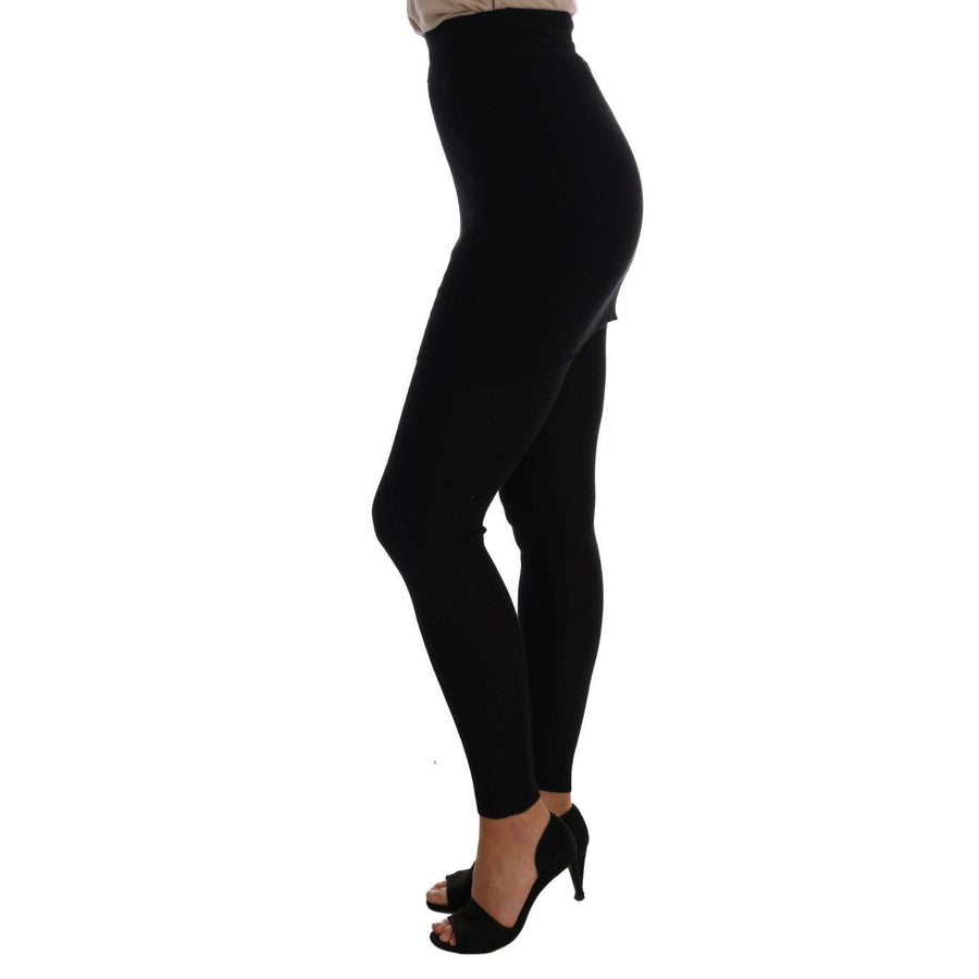 Dolce & Gabbana Elegant Black Cashmere Silk Stretch Pants