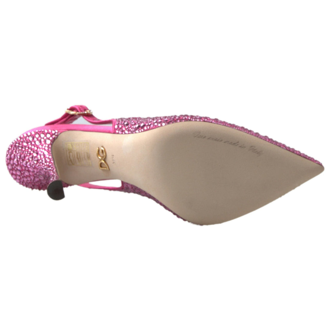 Dolce & Gabbana Elegant Slingback Heels in Pink Silk Blend