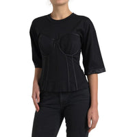 Dolce & Gabbana Timeless Black Silk Blend Corset Top