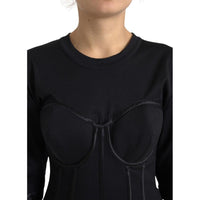 Dolce & Gabbana Timeless Black Silk Blend Corset Top