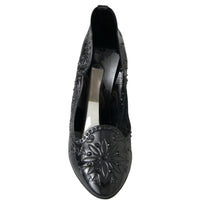 Dolce & Gabbana Elegant Black Crystal Cinderella Pumps