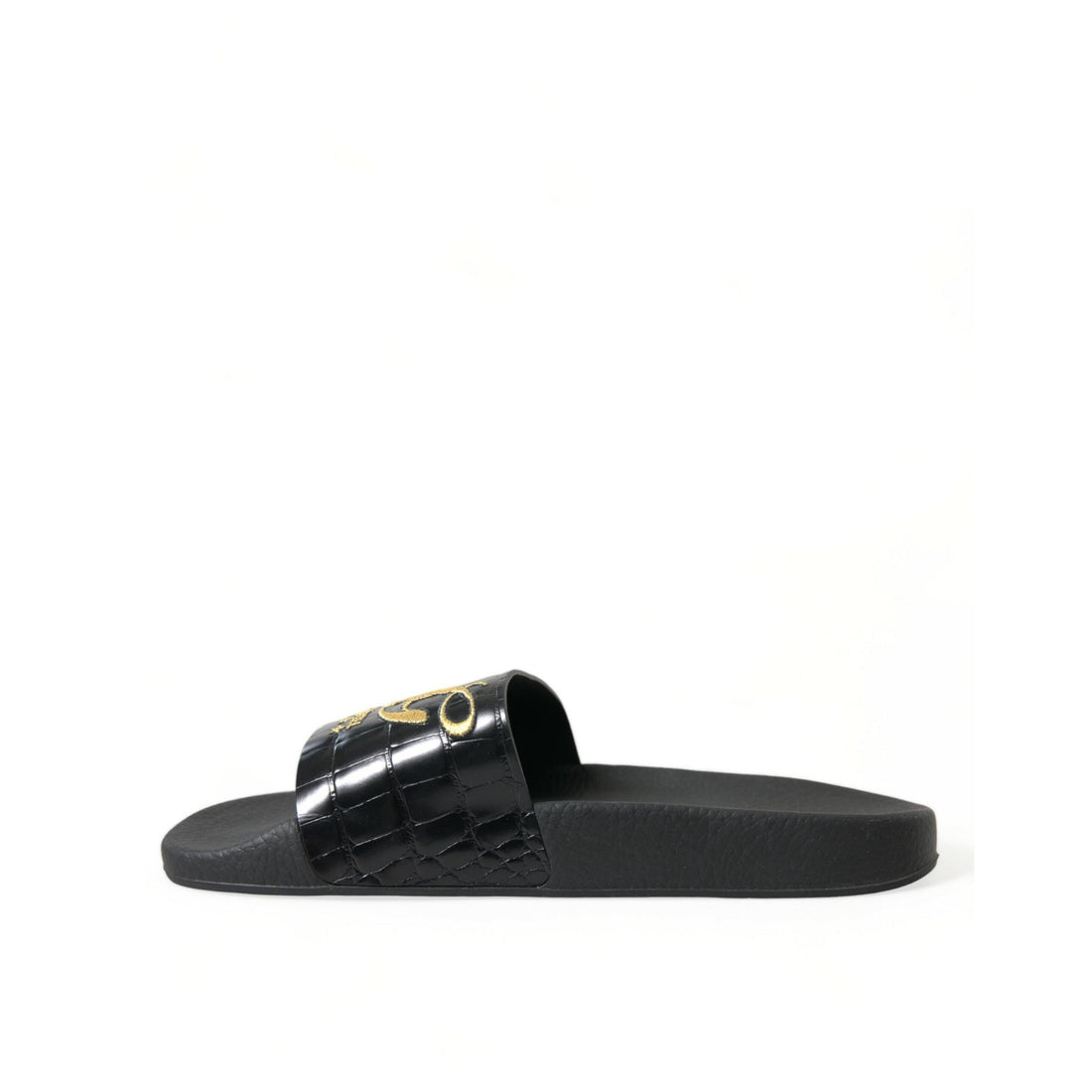 Dolce & Gabbana Black Luxury Hotel Beachwear Sandals Shoes