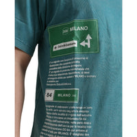 Dolce & Gabbana Blue Cotton Milano Street Round Neck T-shirt