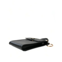 Dolce & Gabbana Black Calf Leather Logo Plaque Mini Crossbody Bag