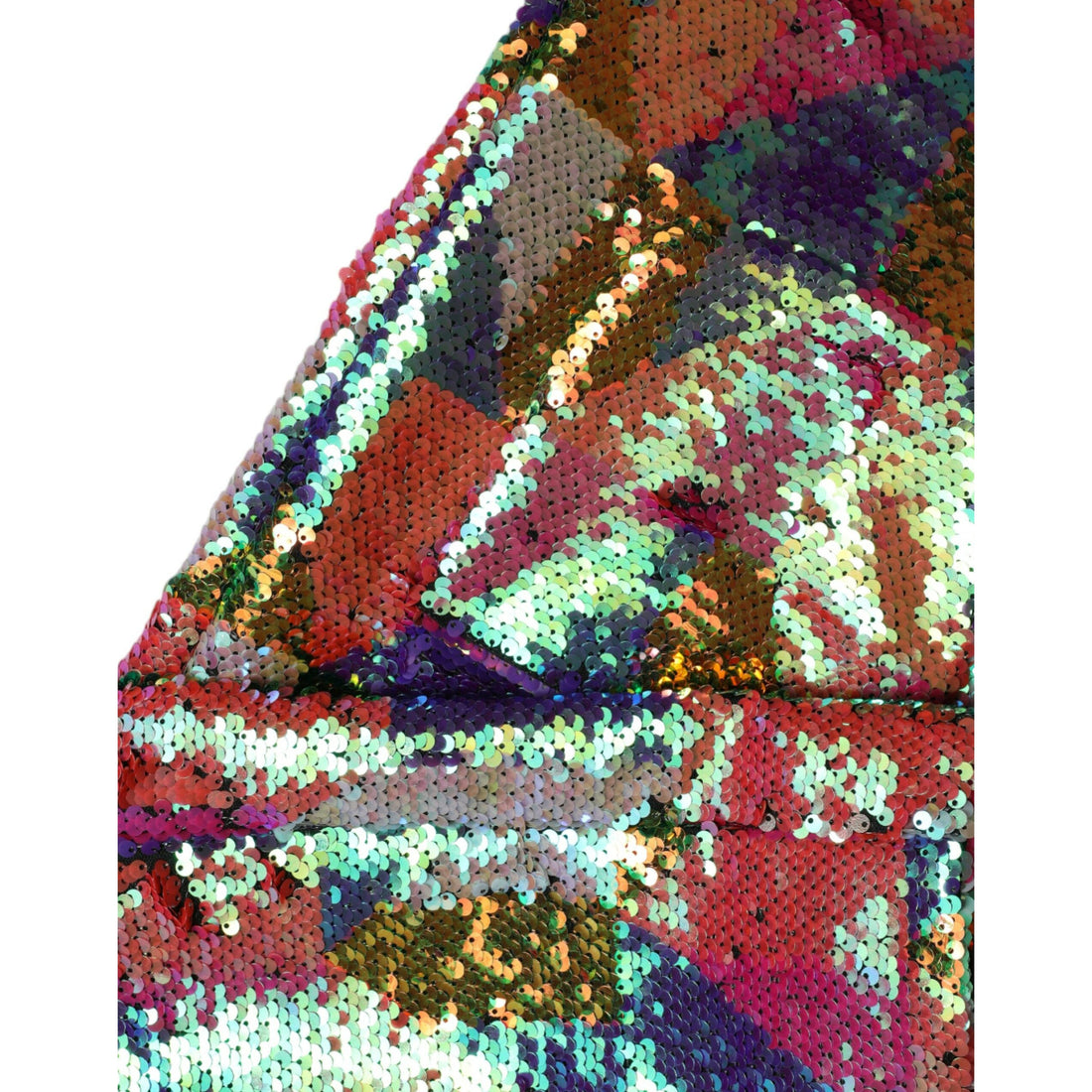 Dolce & Gabbana Multicolor Polyester Sequined Coat Jacket