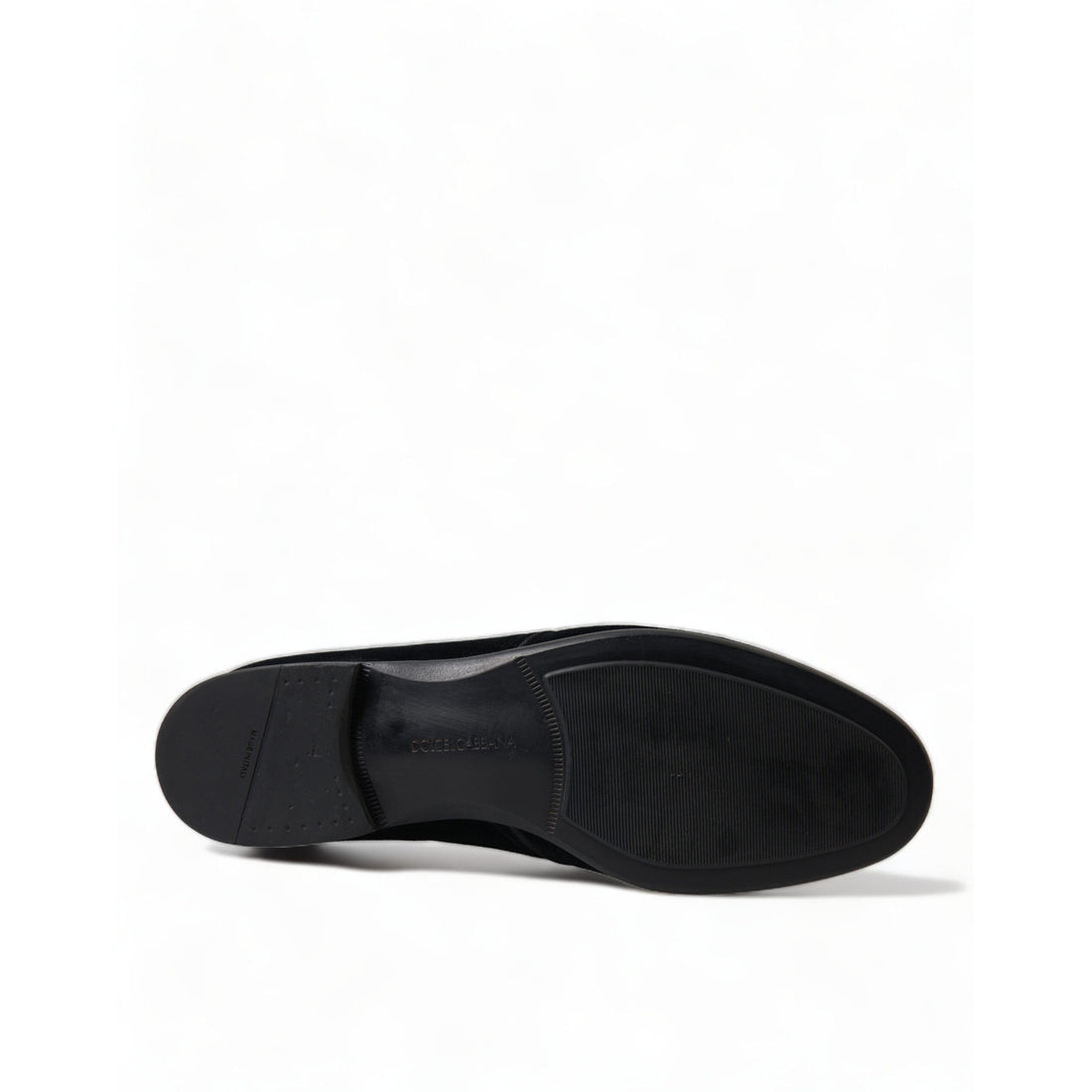 Dolce & Gabbana Elegant Black Velvet Derby Dress Shoes