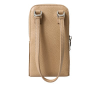 Dolce & Gabbana Beige Leather Purse Crossbody Sling Phone Bag