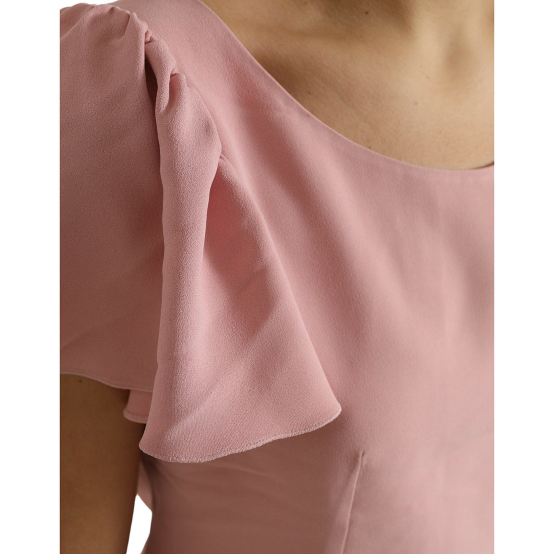 Dolce & Gabbana Pink Short Sleeves Round Neck Blouse Top