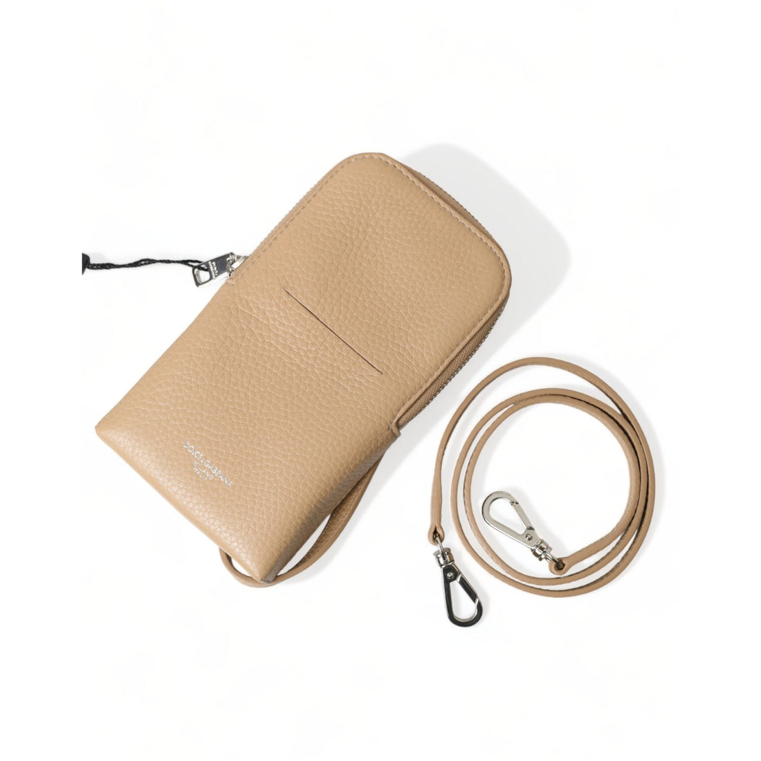 Dolce & Gabbana Beige Leather Purse Crossbody Sling Phone Bag