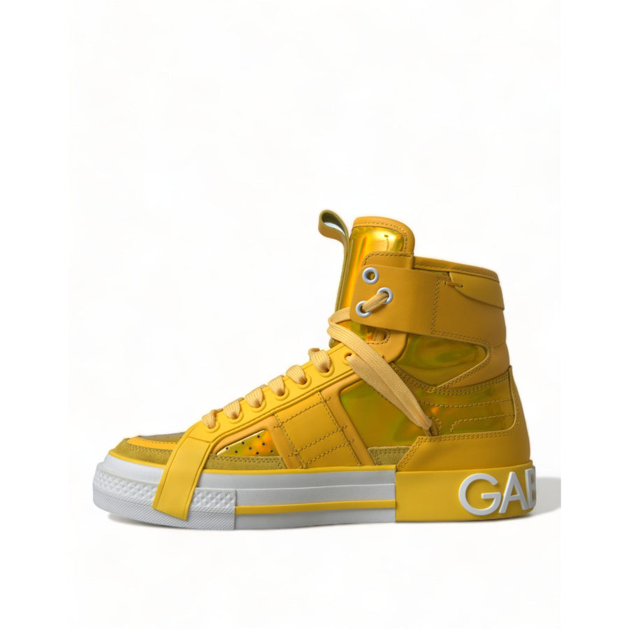 Dolce & Gabbana Chic High-Top Color-Block Sneakers