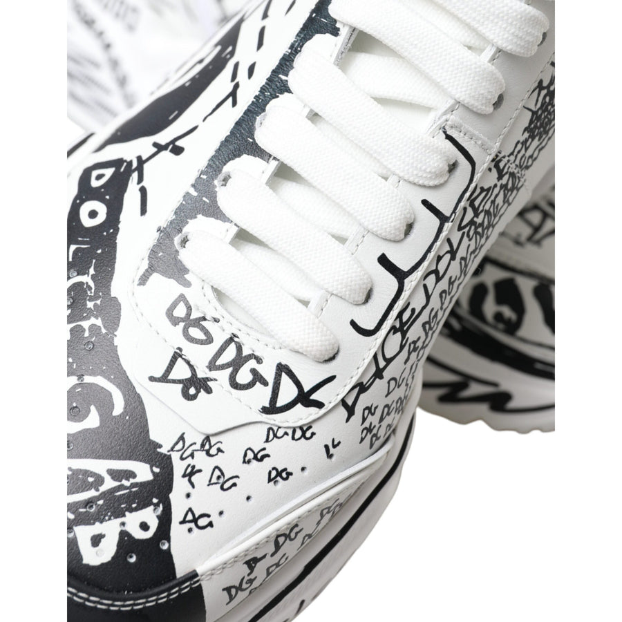 Dolce & Gabbana Daymaster Graffiti Print Mid Top Sneakers