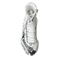 Dolce & Gabbana Daymaster Graffiti Print Mid Top Sneakers