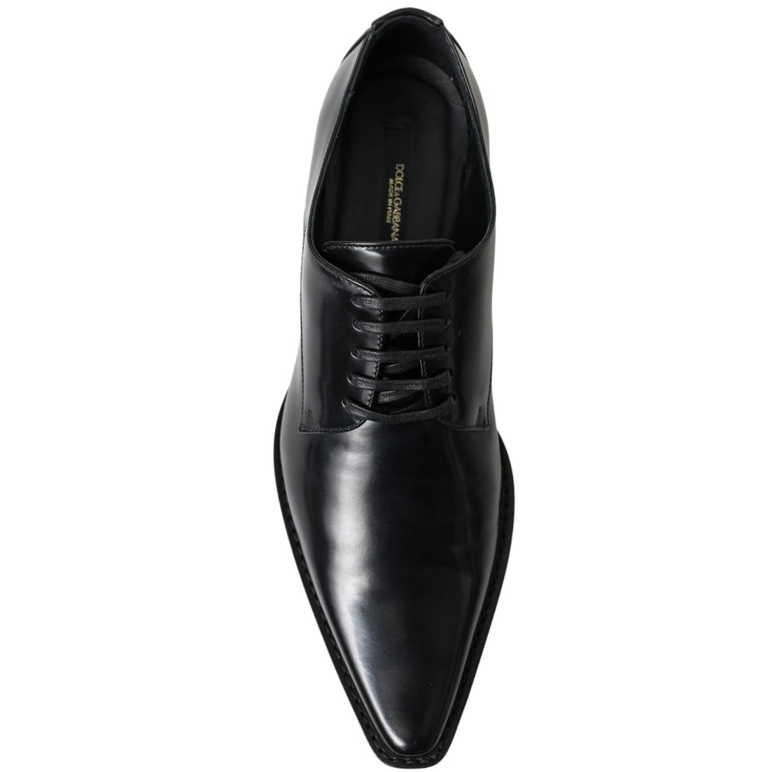 Dolce & Gabbana Elegant Black Leather Formal Flats