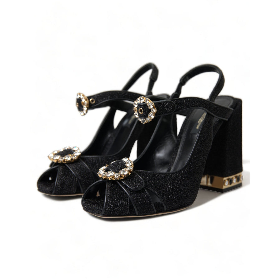 Dolce & Gabbana Elegant Black Ankle Strap Heels