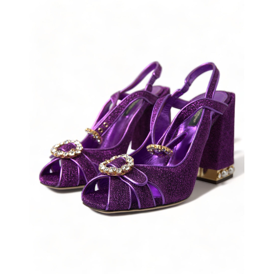 Dolce & Gabbana Regal Purple Ankle Strap Heels