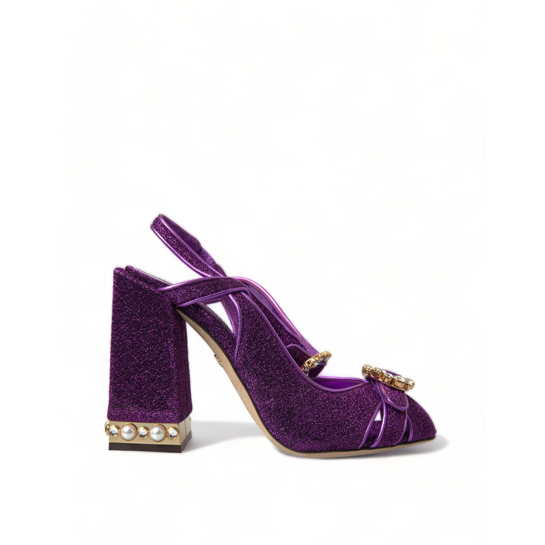 Dolce & Gabbana Regal Purple Ankle Strap Heels