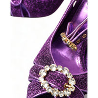 Dolce & Gabbana Regal Purple Ankle Strap Heels