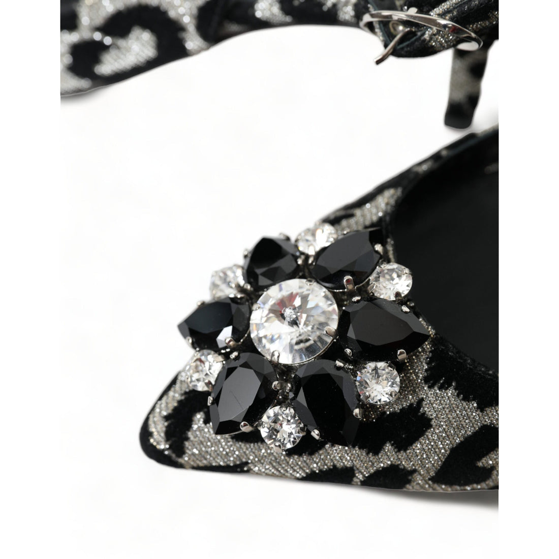 Dolce & Gabbana Crystal Leopard Slingback Heels Pumps