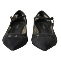 Dolce & Gabbana Elegant Black Lace Flats