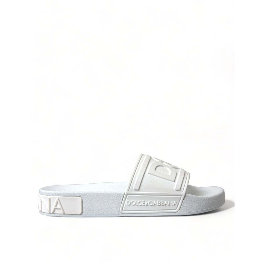 Dolce & Gabbana Elegant White Logo Slides