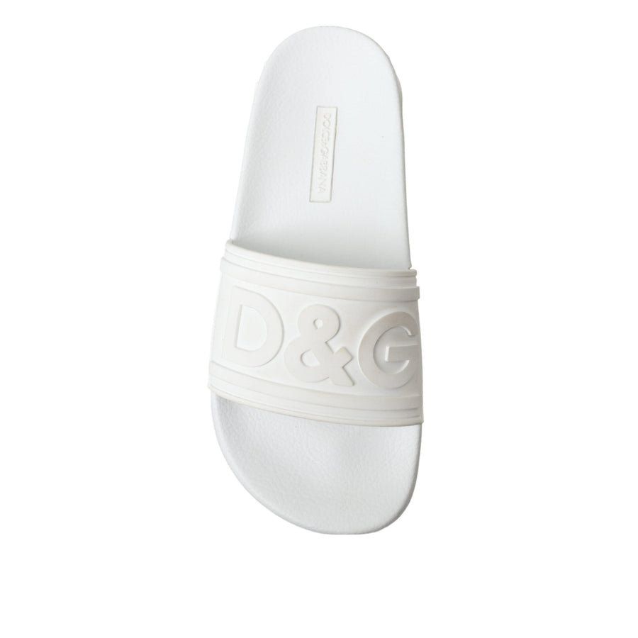 Dolce & Gabbana Elegant White Logo Slides