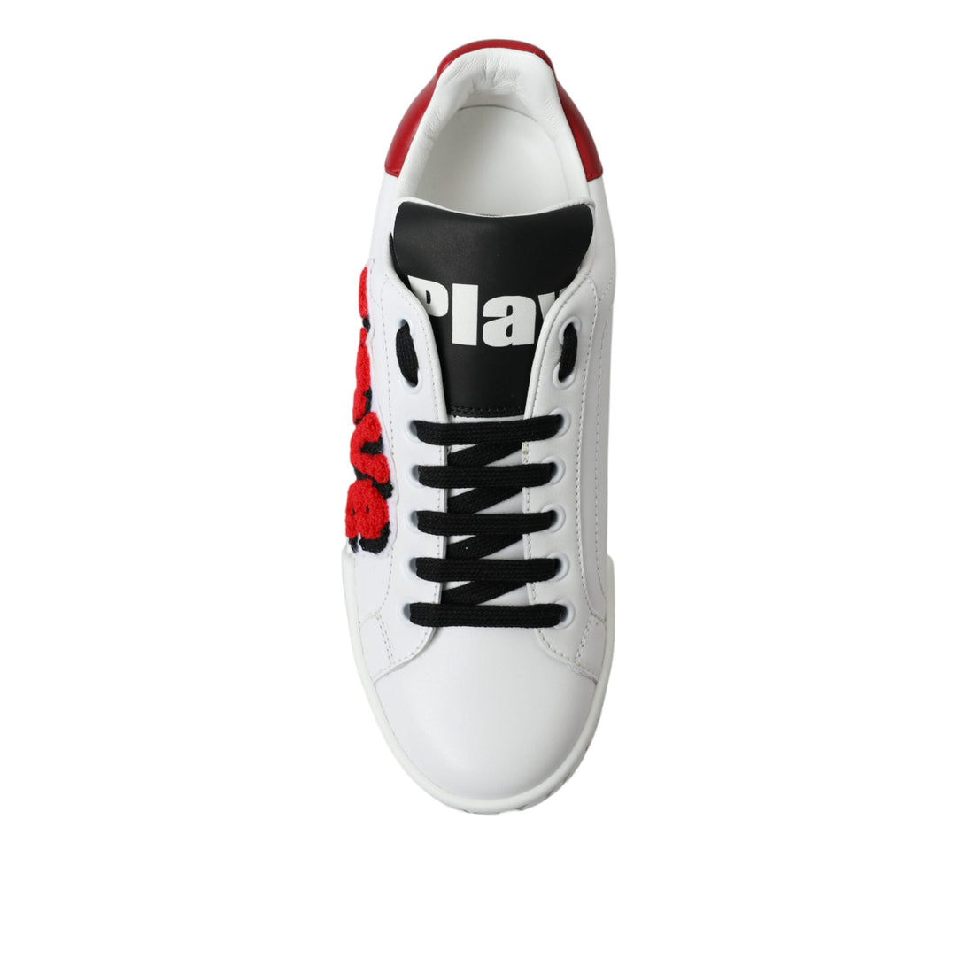 Dolce & Gabbana Chic White Portofino Leather Sneakers