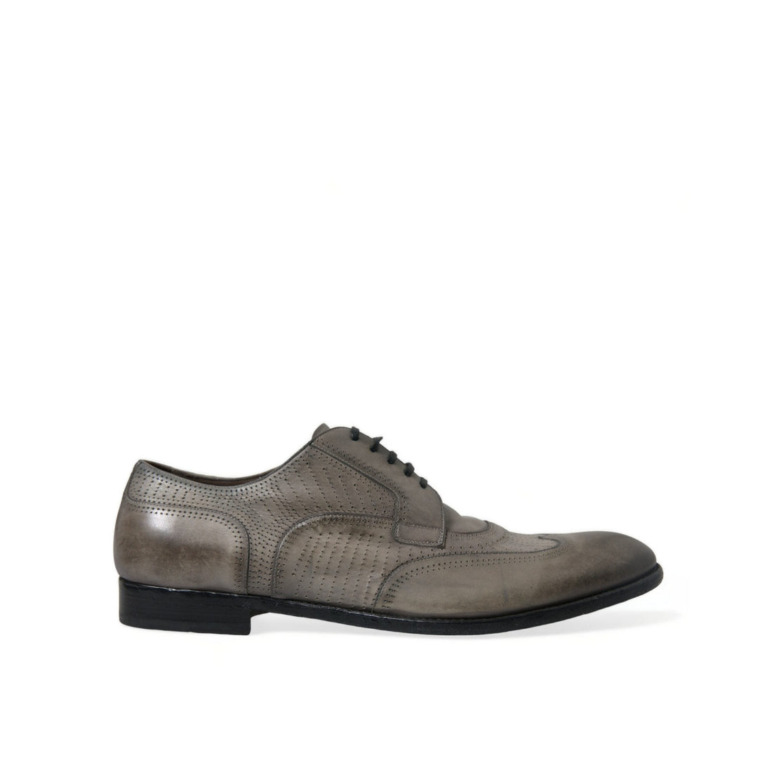 Dolce & Gabbana Brown Leather Lace Up Formal Derby Dress Shoes