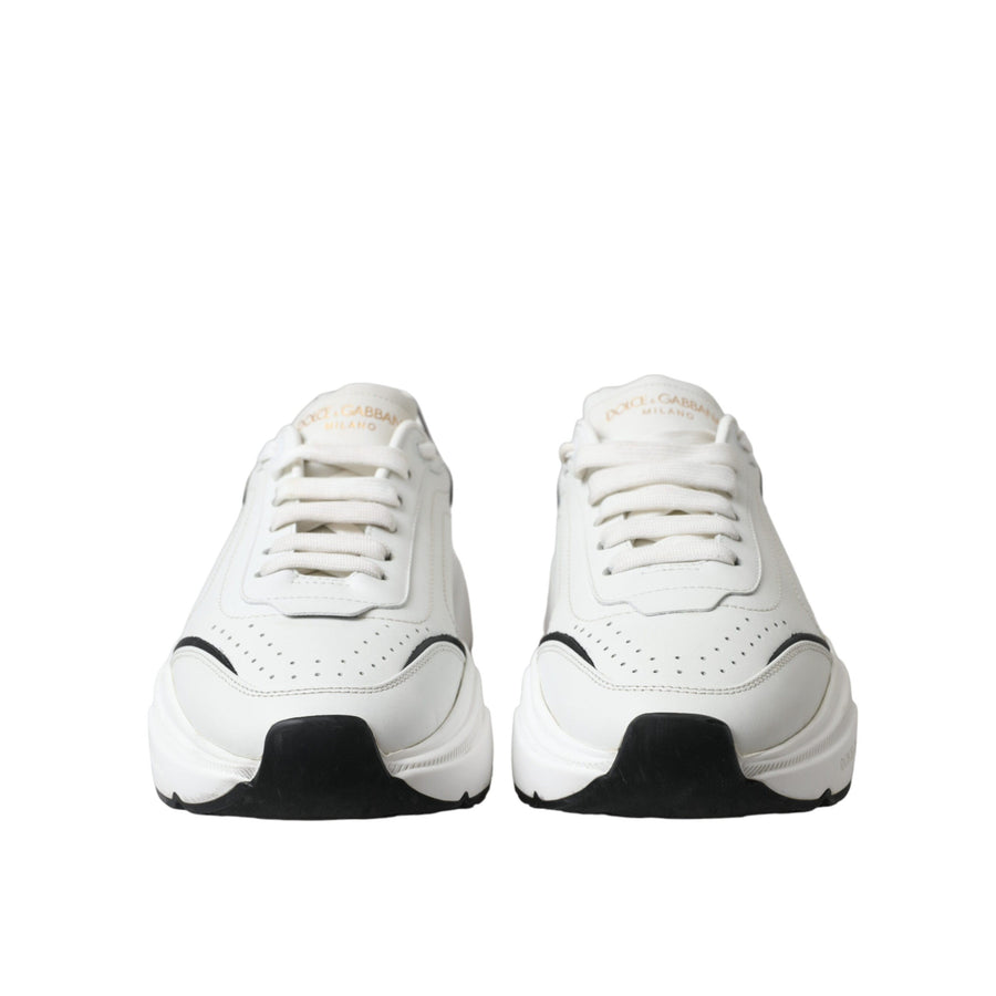 Dolce & Gabbana Chic Black & White Daymaster Leather Sneakers