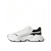 Dolce & Gabbana Chic Black & White Daymaster Leather Sneakers