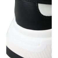 Dolce & Gabbana Chic Black & White Daymaster Leather Sneakers