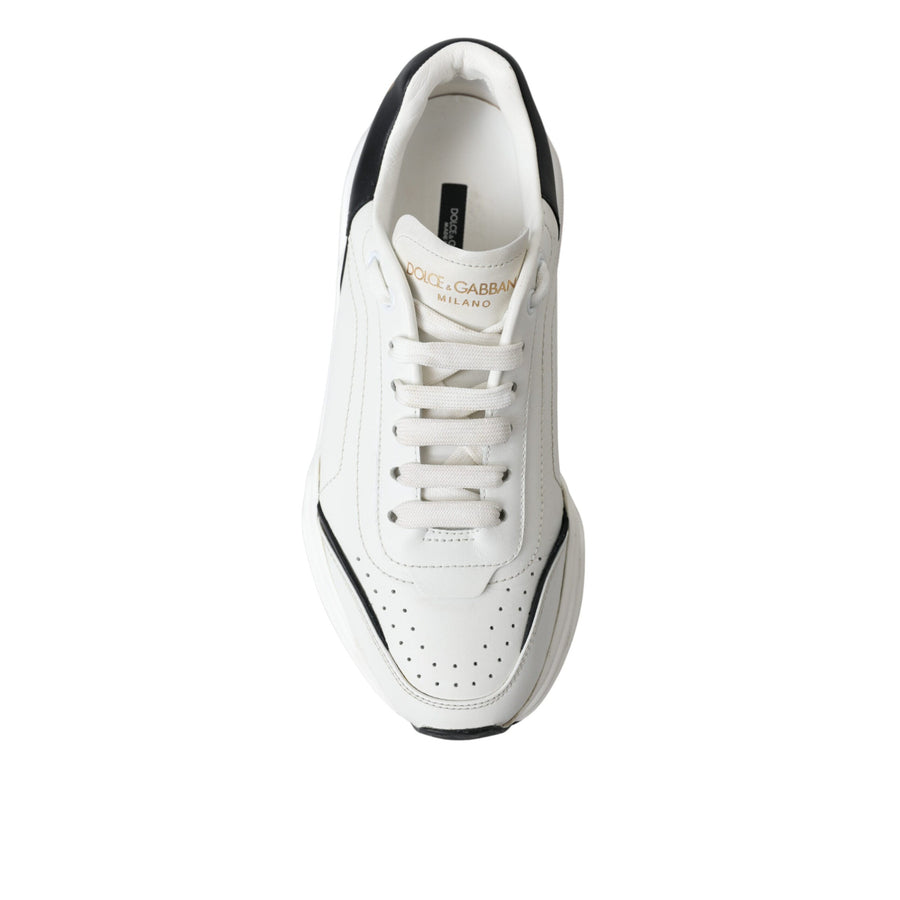 Dolce & Gabbana Chic Black & White Daymaster Leather Sneakers