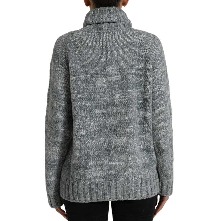 Dolce & Gabbana Gray Cashmere Turtle Neck Pullover Sweater