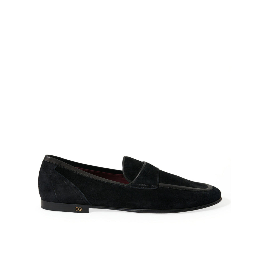 Dolce & Gabbana Black Velvet Slip On Loafers Dress Shoes