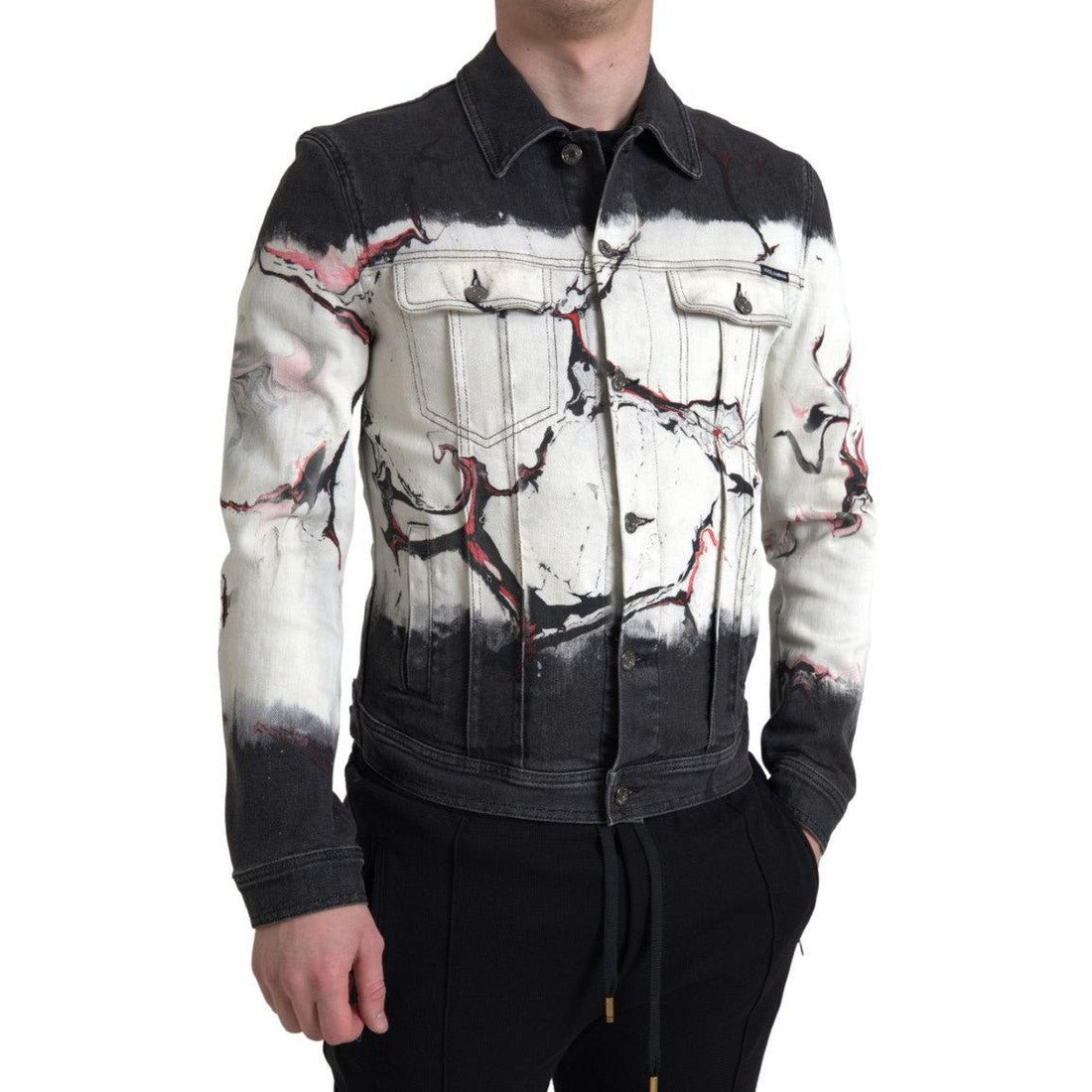 Dolce & Gabbana Multicolor Cotton Stretch Denim Jacket